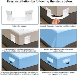 Sujetadores de Sábanas Resistentes, Fijadores de Sábanas para Esquinas, para Camas de Todos los Tamaños, Reutilizables, Sin Arrugas, Fáciles de Instalar - Product Image 6