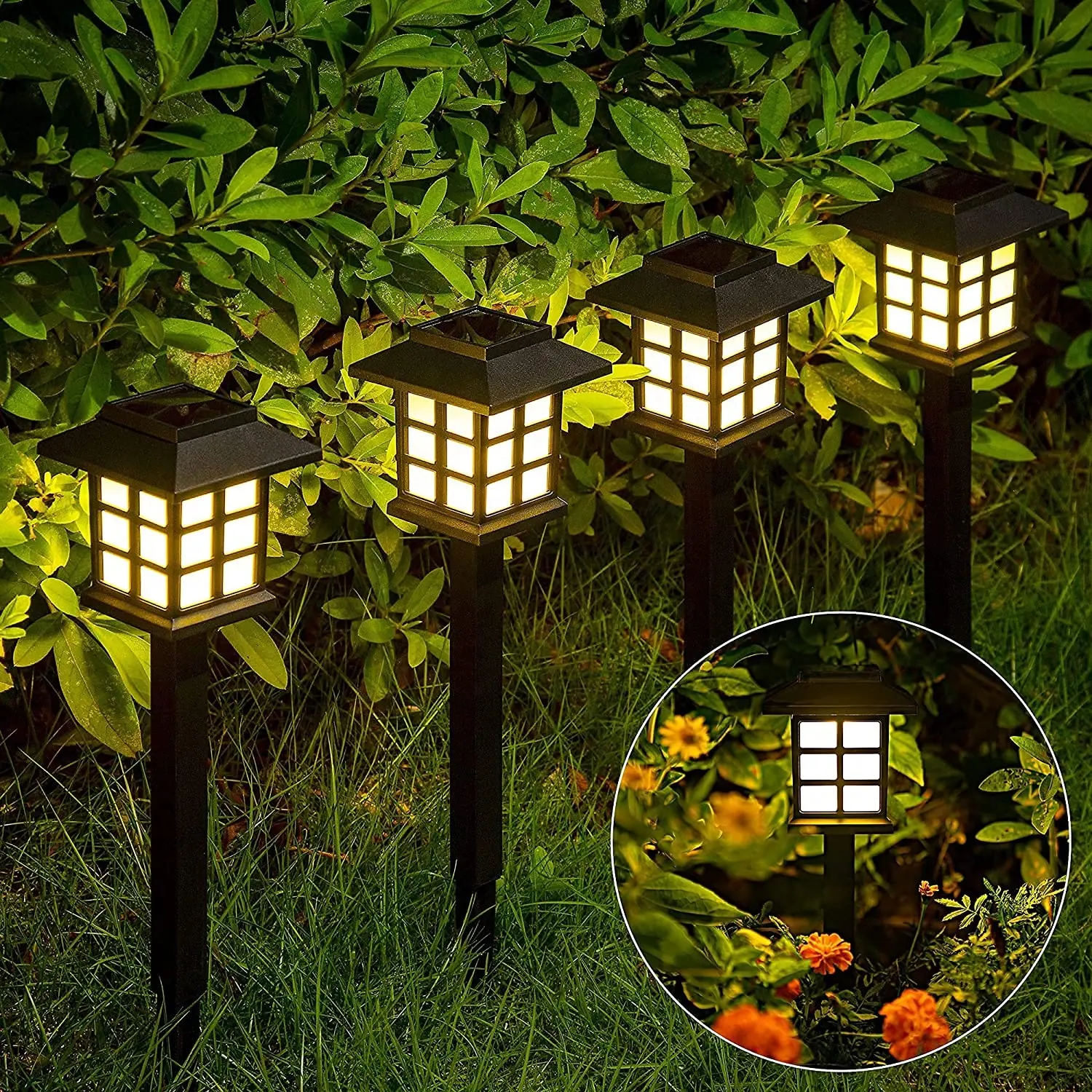 Hete Verkoop Kleurrijke Witte Warme Waterdichte Pad Tuin Zonne-Energie Grond Lamp Gazon Led Solar Tuin Licht Outdoor