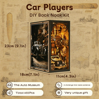 Kit de Diorama 3D Écologique Fait Main pour Passionnés, Modèles de Voitures Miniatures Variés, pour Maison de Poupées, Musée Automobile Industriel, avec Éclairage LED