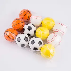 Custom Print Logo Promotion PU Stress Ball Foam Football Baseball Basketball Tennis Smile Face Polyurethane Foam Stress Ball