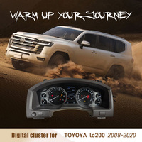 Kit carrosserie LC200 Plug and Play, tableau de bord numérique à cristaux liquides 12,3 pouces, 2008-2022 pour Toyota Land Cruiser LC200
