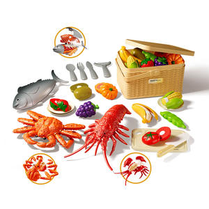 Juguete de Frutas para Cortar, Juego de Imitación para Niños, Cesta de Frutas y Verduras, Juguete Educativo Temprano para Cortar Comida para Niños - Product Image 1