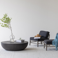 Table basse de salon scandinave en béton noir Table basse de maison moderne