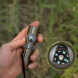 أداة متعددة الوظائف للبقاء على قيد الحياة في الهواء الطلق من IRONDONKEY، بوصلة محمولة للطوارئ مع عدسة مكبرة ومصباح ومؤشر حرارة وصفارة - Product Image 4