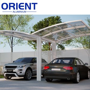 Tùy chỉnh Hợp kim nhôm carport cho 2 xe ô tô nhà để xe tán carports với vật liệu đổ xe giải pháp bãi đậu xe - Product Image 3
