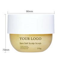 Marque privée Nettoyage des cheveux au gingembre Exfoliant Nourrissant Anti-pelliculaire Gommage du cuir chevelu au sel de mer