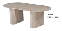 Table à manger ovale moderne nordique, entièrement en MDF, meuble stable pour cuisine, restaurant, café minimaliste, réception durable