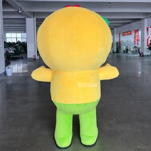 ชุดมาสคอตเป่าลมตัวละครญี่ปุ่น <span class=keywords><strong>Yuru</strong></span> Chara สีเหลือง รูปผลไม้และดอกไม้ สำหรับผู้ใหญ่ ชุดตุ๊กตาขนนุ่ม สำหรับงานคาร์นิวัล ขบวนพาเหรด โฆษณา และคอสเพลย์ - Product Image 4