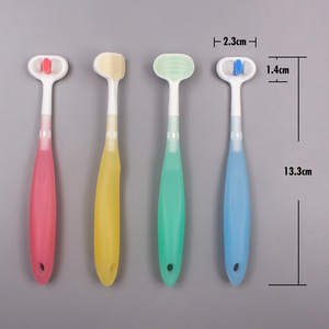 Brosse à dents manuelle pour enfants à 3 têtes, ultra-douce, en nylon, pour usage domestique - Product Image 4