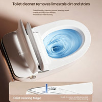 Toilette intelligente de luxe avec bidet intégré, fonctionnalités avancées, en céramique électrique, à poser au sol
