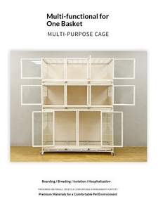 Vitrine personnalisable en acier et verre pour chiens, chats et lapins, idéale pour les animaleries, les cliniques vétérinaires et les centres de pension - Product Image 3