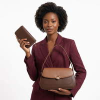 QAZA Sacs à Main Femme 2026 Nouvelle Collection Chic et Sophistiquée en Cuir PU Lisse – Ensemble de Sacs à Main Premium 2-en-1 Très Apprécié
