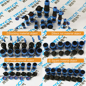 Lehim-ücretsiz su geçirmez hızlı bağlantı ortak tel bağlayıcı erkek kadın priz TY24 geri Nut-7P 10A dairesel kablo konnektörleri - Product Image 4