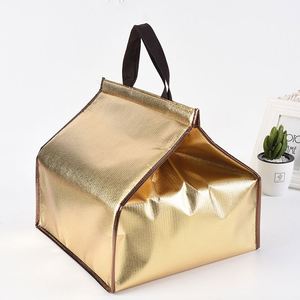 Sac isotherme en PP écologique avec logo personnalisé imprimé, avec poignée, réutilisable, brillant, pour canettes de vin, promotions - Product Image 1