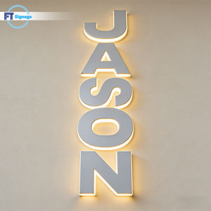 Insegna Luminosa a LED con Design Gratuito, Impermeabile IP65, in Acciaio Inox, con Lettere 3D Illuminate e Forate Lateralmente per Marchi - Product Image 2