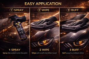 GRAPHONEX สเปรย์เคลือบเซรามิกแบบเร็ว สำหรับดูแลรักษารถยนต์ สูตรปกป้อง 10 ปี ปริมาณ 500 มล. ทนทานต่อค่า pH ระหว่าง 2-12 ใช้ได้กับรถใหม่และรถเก่า - Product Image 6