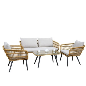 Combinaison extérieure balcon département des ventes cour nordique étanche loisirs meubles rotin tissé canapé chaise - Product Image 6