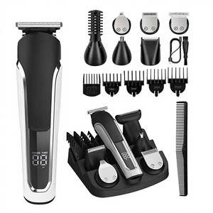 Recortadora de Barba para Hombre, Afeitadora Eléctrica Impermeable para Nariz, Cuerpo, Cara y Bigote, Cortadora de Pelo Inalámbrica, Kit de Aseo - Product Image 1