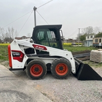 Chargeuse sur pneus Bobcat S450 d'occasion, mini-chargeuse sur pneus Bobcat d'origine américaine pour la construction et l'aménagement paysager