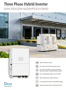 Deye HYBRID อินเวอร์เตอร์100-125kW แบตเตอรี่ HV สามเฟส8/10MPPT 100/125K-SG02HP3-EU-GM10 EU Stock - Product Image 5