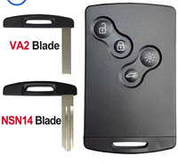 Coque de clé de voiture en ABS noir de haute qualité pour Clio IV/Captur/Megane
