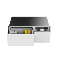 Table basse intelligente Primst avec réfrigérateur, congélateur, haut-parleur et charge sans fil pour salon
