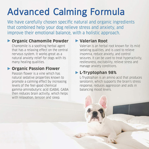 Golosinas calmantes con el logotipo de Organic Natural Private para perros 120 masticables que ayudan a mantener a su perro tranquilo y relajado - Product Image 4