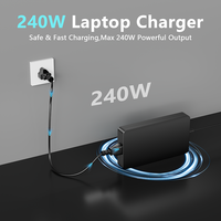 20V 12A USB 3 BROCHES 240W Chargeur pour ordinateur portable AC/DC Desktop Power Adapter Charger pour asus Laptop Adapter