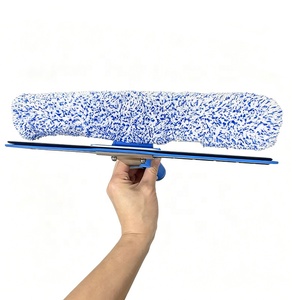 Essuie-vitres ESD 2 en 1 avec tête pivotante, lame de raclette remplaçable, lavette en microfibre pour le nettoyage commercial et domestique - Product Image 3