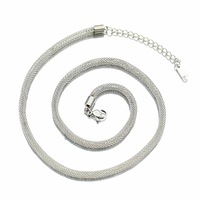 Offre Spéciale nouvelle mode 4mm haute poli bijoux rond maille chaîne en acier inoxydable hommes femmes maille chaîne collier