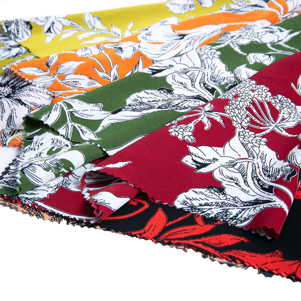 Изготовленный на заказ материал платья весенний цветочный дизайн мягкий вискоза полиэстер трикотажная ткань