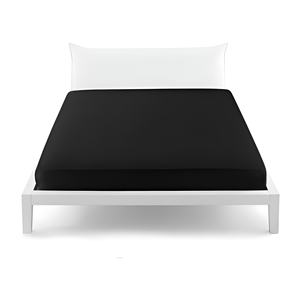 BIANCALUNA - Juego de Sábanas de 2 Piezas Color Negro con Líneas - Product Image 1