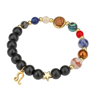 Eight Major Planets 12 <strong>Zodiac</strong> <strong>Sign</strong> Bracelet with Stainless Steel Pendant Natural <strong>Stones</strong> Handcrafted Beads Couples Bracelet - Product Image 6