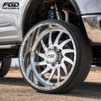 Jantes de camion forgées sur mesure FGD, à fond profond, polies, 20-28 pouces, en alliage forgé pour Sierra Silverado 1500/2500/3500