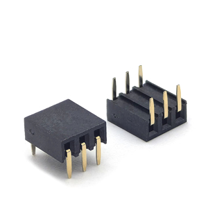 ขั้วต่อแบบหัวเสียบตัวเมีย ระยะพิทช์ 2.54 มม. แถวเดียว แบบเสียบสองด้าน สำหรับ PCB ความสูง 8.1 มม./ความกว้าง 3.4 มม. ความกว้างของขา 7.87 มม. วัสดุ PA6T 1*3P - Product Image 1