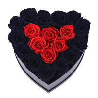 UKIQUEEN Vente en gros à bas prix Préservé Charme Fleur Préservé Équateur Fleurs Noir Doré Rose Éternelle