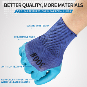 Gants de protection du travail, en caoutchouc résistant à l'usure, épaissis, antidérapants, <span class=keywords><strong>anti</strong></span>-coupures et respirants pour chantier - Product Image 4