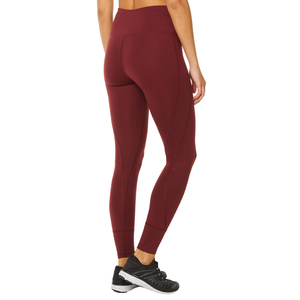 Custom <strong>Ribbed</strong> Women's High Waist Drawstring Athletic Leggings-Breathable Quick Dry Anti-Bacterial Spandex/Polyester XS - Product Image 4