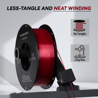 Tinmorry Ventes directes d'usine Haute qualité PLA Soie rouge Double couleur Consommables d'impression 3D 1.75mm 1 KG Filament d'imprimante 3D