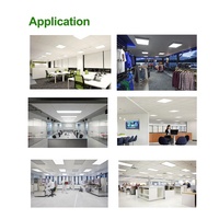 Lámpara LED Plana de Oficina de 2x2 Pies, Montaje en Superficie, 36W 40W, 5 Potencias, 3CCT 6000K, Regulable, Iluminación Trasera para el Hogar