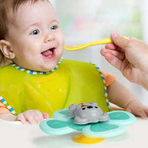 Mainan mandi anak-anak, 3 In <span class=keywords><strong>1</strong></span> bentuk hewan kartun cangkir hisap rotasi Fidget berputar kamar mandi mainan mandi anak-anak penghilang stres bayi - Product Image 4