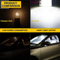 LED-Lampen Festoon 24/36/48 T10 W5W Licht COB 12V 6500K White Car Interior Dome Lese koffer lampen