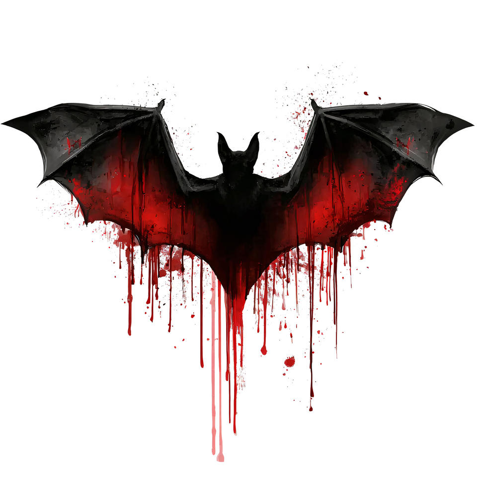 Stickerss Bat Halloween Horror Bloody Bat Wall Decoration Removable Spooky Window ...