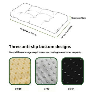 وسادة مقعد خارجية مبطنة سميكة من بايي، غطاء قابل للإزالة والغسل، حشوة فوم مقاومة للماء، تصميم منحني بألوان مخصصة - Product Image 5
