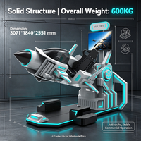 Simulateur de vol VR 9D à haute rentabilité, plateforme de réalité virtuelle à rotation 360 degrés, machine de vol d'arcade pour centre commercial