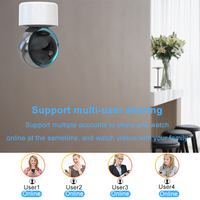 Cámara Domo Inteligente HD de 4MP, Visión Nocturna Inalámbrica, Detección de Movimiento, PTZ, Seguridad para el Hogar, Cámara IP con Conectividad Wifi