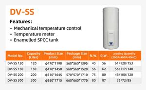 <span class=keywords><strong>Chauffe</strong></span>-<span class=keywords><strong>eau</strong></span> électrique <span class=keywords><strong>vertical</strong></span> à réservoir émaillé de 300 L pour usage domestique à prix compétitif - Product Image 2