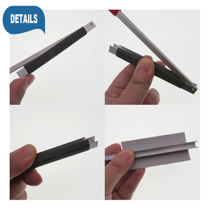 Almohadilla de pulido Manual roja de 205X8mm, Clip de papel de <span class=keywords><strong>arena</strong></span> manual, soporte de papel de lija de plástico <span class=keywords><strong>para</strong></span> herramientas abrasivas, acabado detallado de huecos - Product Image 3