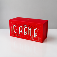 Caja de Regalo Magnética Roja Plegable Personalizada Premium con Estructura de Cartón Rígido para Empaque de Botellas de Whisky y Licores