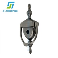 Accessoires de porte 200/220 degrés en laiton massif noir nickel 2-en-1 heurtoir de porte